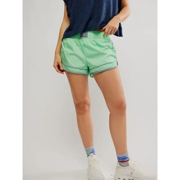 FP MOVEMENT Varsity Blues Shorts / Bright Jade Combo - Picture 5 of 9